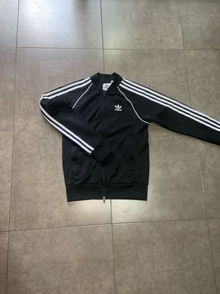Chaqueta Adidas Firebird Negra y Blanca