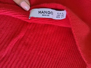 Jersey coral con escote cruzado