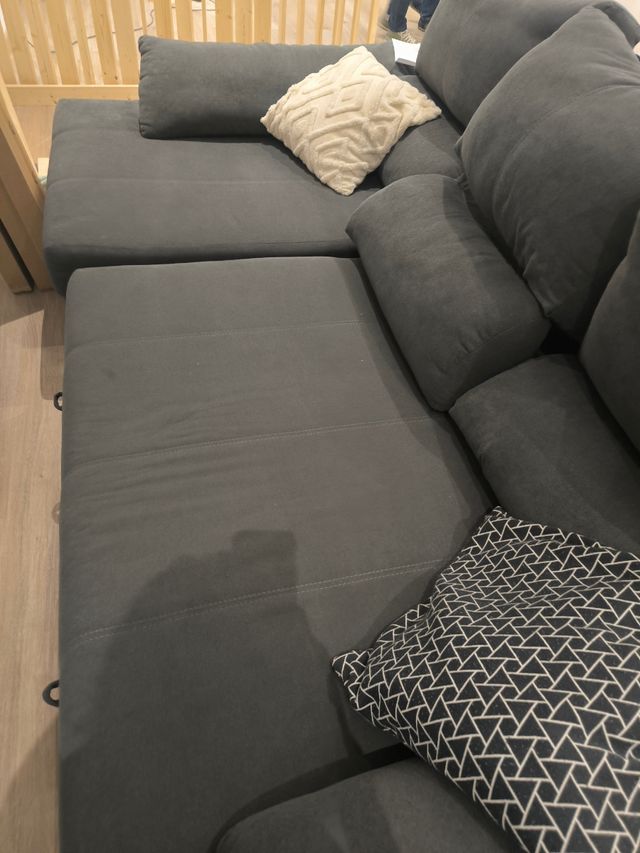 Sofá Cama Gris Tela