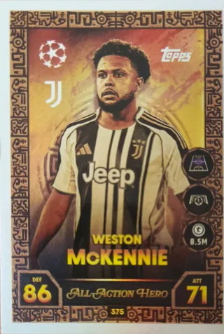 Cromo Weston McKennie Juventus Topps 2025-26