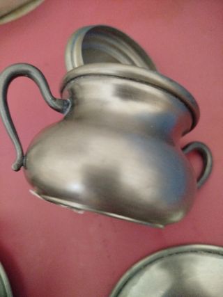 Caraffa e zuccheriera peltro.mistoArgente vintage