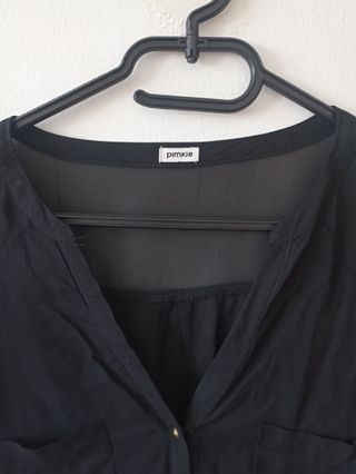 Camisa negra de manga larga – Pimkie – Talla S