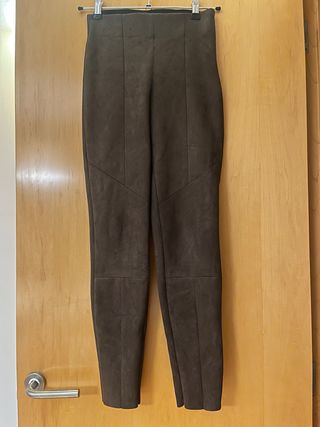 Pantalones efecto ante Zara tiro alto