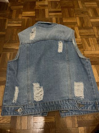 Chaleco vaquero XXS desgastado