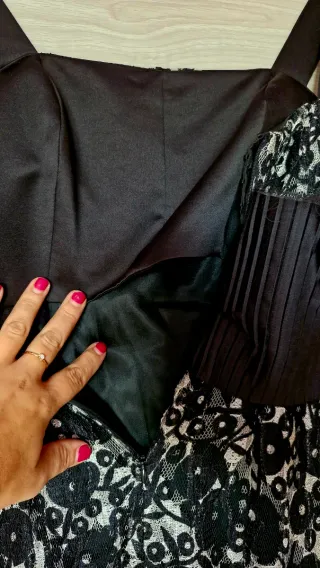 Vestido Adolfo Domínguez Negro y Blanco