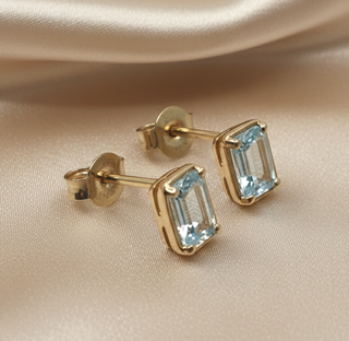 Pendientes Tynel Oro 18k Aguamarina