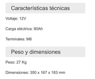 Batería Victron Energy AGM 12V-90AH
