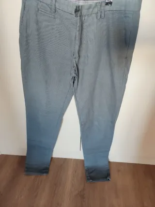 Pantalón de vestir hombre gris/azul