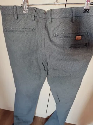 Pantalón de vestir hombre gris/azul