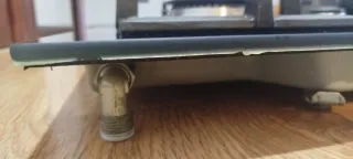 Placa de gas Bosch 60cm cristal templado. Negro