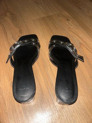 Sandalias negras con hebillas Talla 38