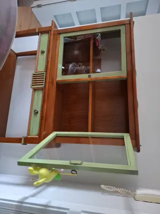 Vitrina Cerezo Macizo Cristal