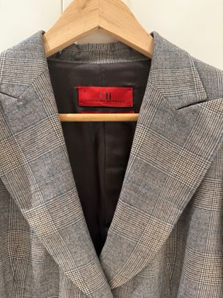 Blazer Carolina Herrera Gris Cuadros