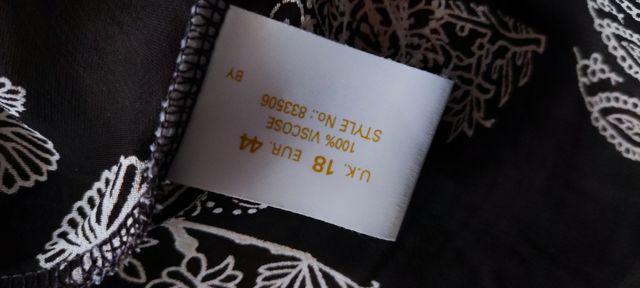 Blusa marrone fantasia con maniche 3/4