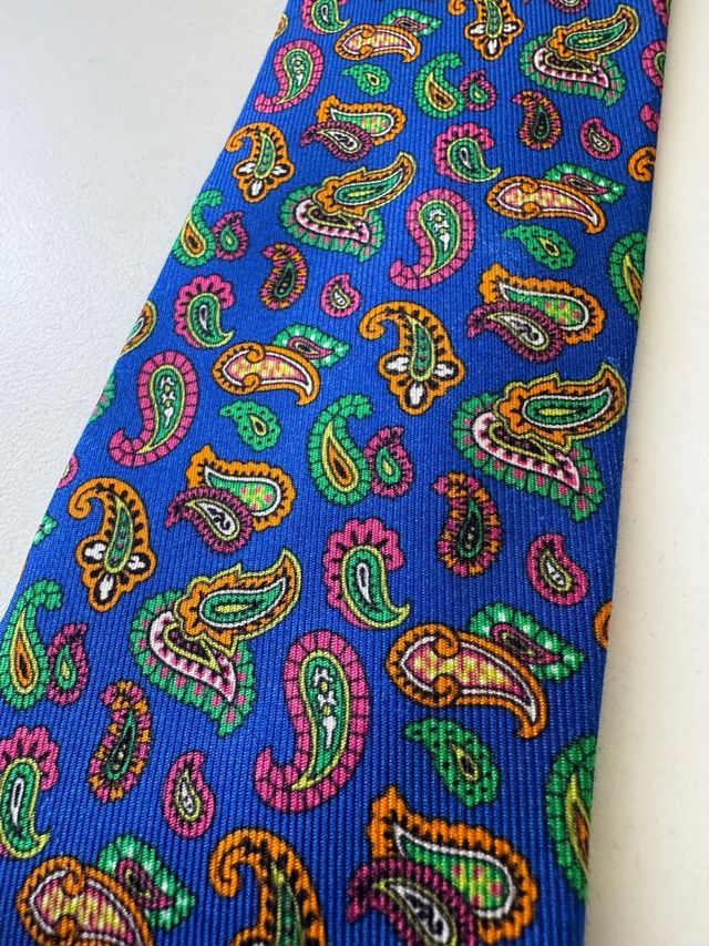 Corbata ETRO Milano – Seda estampado Paisley Multi