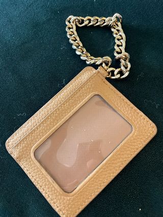 Tarjetero Michael Kors Beige y Dorado