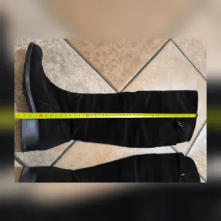 Stivali Alti Camoscio Nero Tg 37