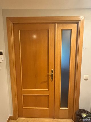 Puertas de madera con cristal