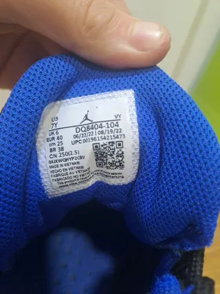 Jordan Flight Azul y Blanca Talla 38 Niño