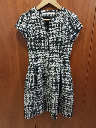 Vestido elegante Schumacher blanco y negro talla38