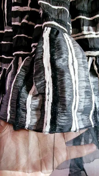 Vestido fiesta rayas blanco y negro T40/42