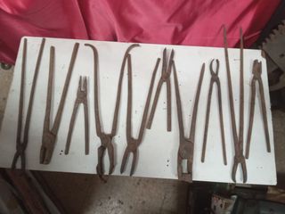 10x Herramientas antiguas de forja