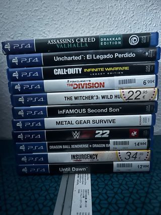 PS4 Slim 500GB Gris + Mando Original + Juegos