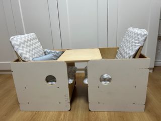 Silla trona bebé madera