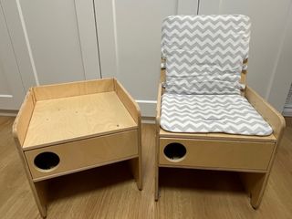 Silla trona bebé madera