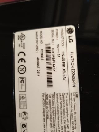 Monitor LG Flatron 22 pulgadas