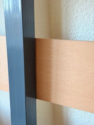 Somier de matrimonio metálico y madera