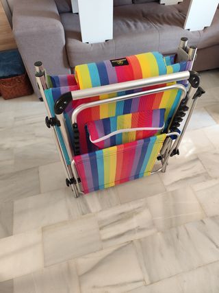 Tumbona playa/terraza nueva multicolor