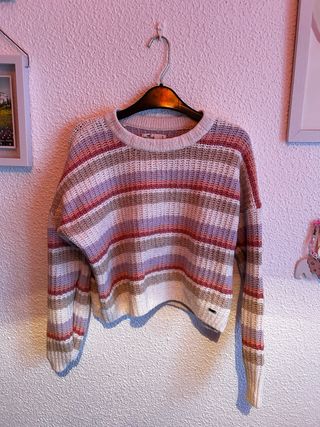 Jersey Hollister rayas pastel Talla S