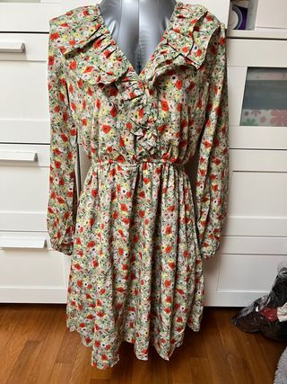 Vestito floreale maniche lunghe