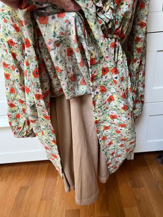 Vestito floreale maniche lunghe