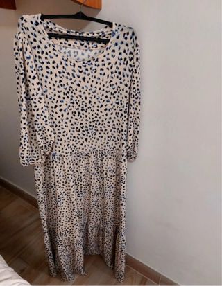 Vestido estampado largo