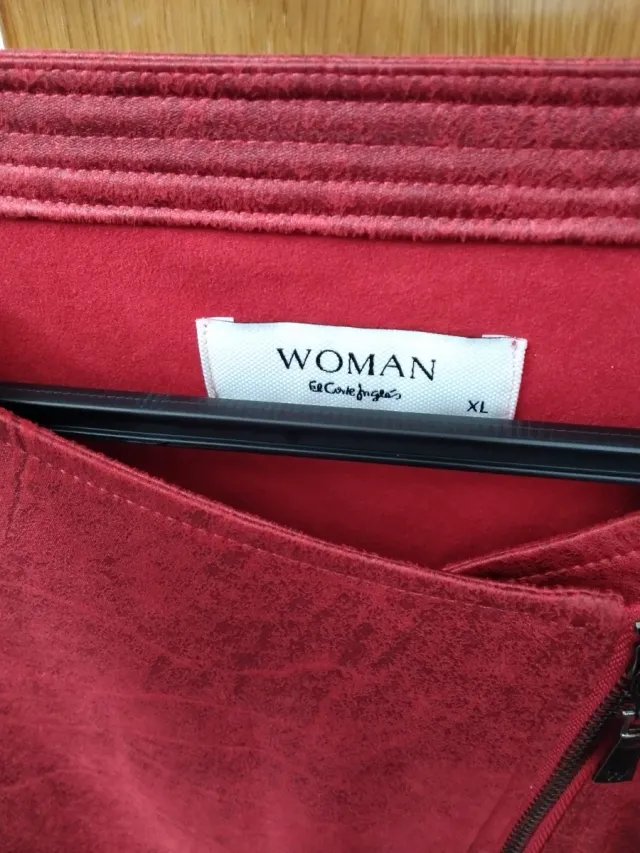 Cazadora Biker Ante Roja