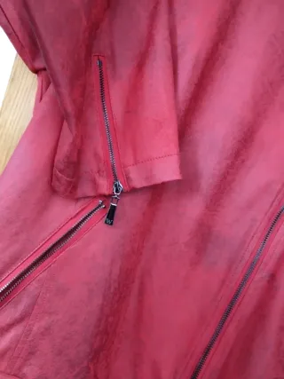 Cazadora Biker Ante Roja