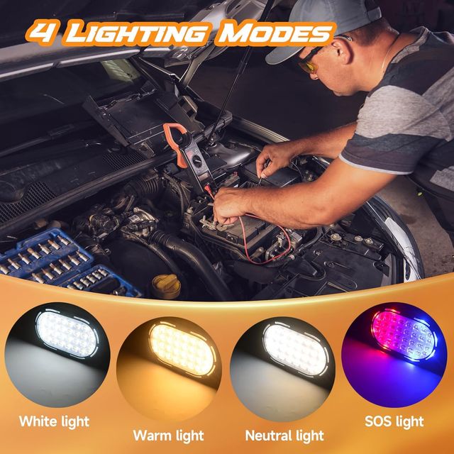 Foco LED solar con batería 3600 mAh, NUEVO