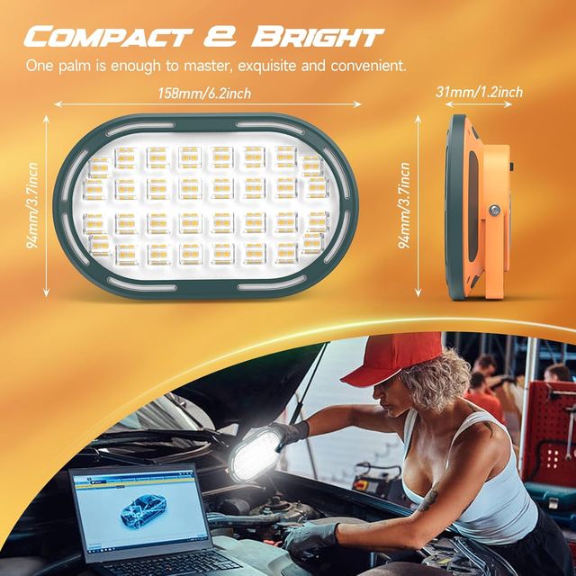 Foco LED solar con batería 3600 mAh, NUEVO