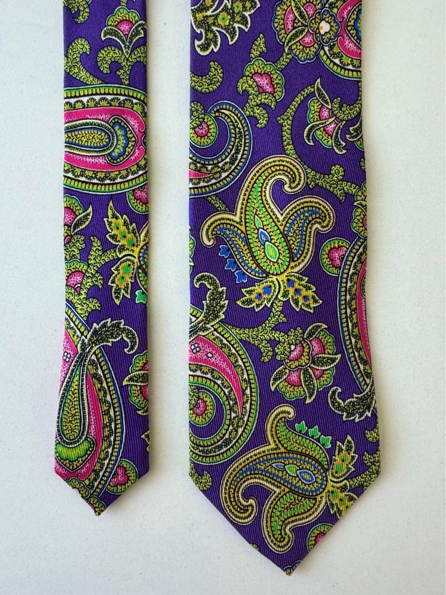 Corbata ETRO Milano Seda estampado Paisley NUEVA