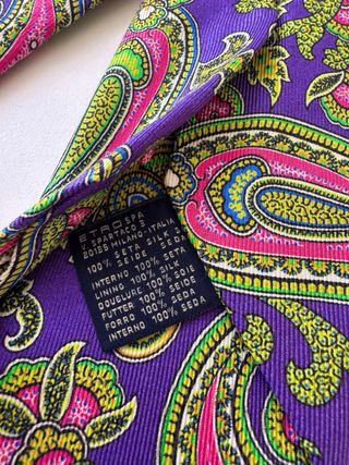 Corbata ETRO Milano Seda estampado Paisley NUEVA