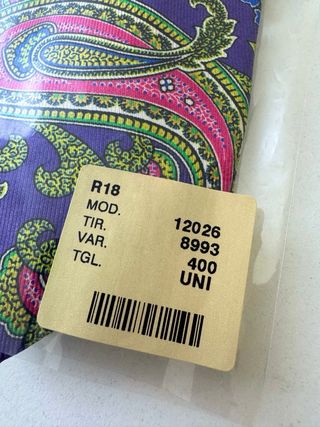 Corbata ETRO Milano Seda estampado Paisley NUEVA