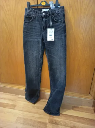 Pantalón vaquero Pull&Bear negro/gris Talla 34