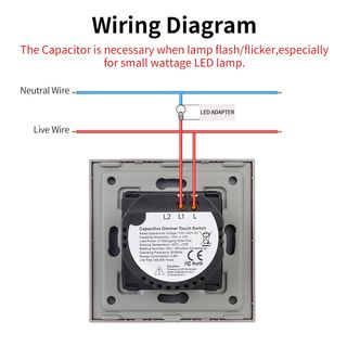 Interruptor Regulador Luz LED Tactil