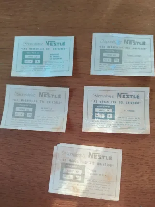 Cromos Nestle - Las maravillas del universo