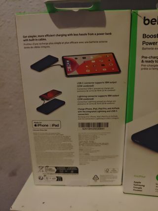 Powerbank - Belkin 18 W, 10.000 mAh, Cables integr