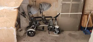 Triciclo doble infantil