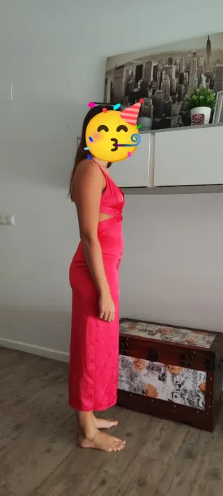 Vestido Zara Rosa Talla XS