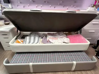 Cama doble con arcón 200x90 cm